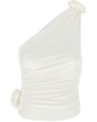 Magda Butrym - One-Shoulder Top With 3D Floral Applications - Lyst