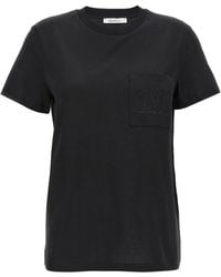 Max Mara - Embroidered Logo Cotton Crew Tee - Lyst