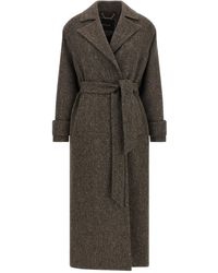 Kiton - Chevron Wool Coat - Lyst
