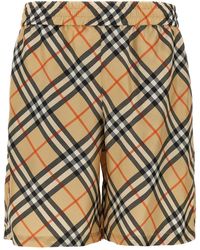 Burberry - Silk Shorts - Lyst
