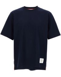 Thom Browne - T-Shirt "Rwb Knit Trim" - Lyst