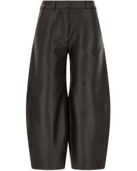 Co. - Barrel-Leg Leather Trousers - Lyst