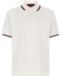 Gucci - 'nastro Web' Polo Shirt - Lyst