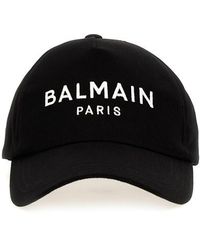Balmain - Cappello Da Baseball Con Ricamo - Lyst