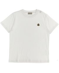 Moncler - T-Shirt Mit Logoaufnäher - Lyst