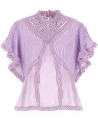 FARM Rio - Openwork Detail Blouse - Lyst
