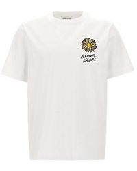 Maison Kitsuné - T-shirt 'Floating Flower' - Lyst