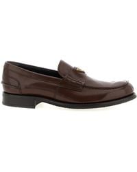 Prada - Loafers Mit Logo - Lyst