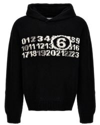 MM6 by Maison Martin Margiela - 'numeric Signature' Hooded Sweater - Lyst