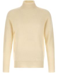 Ma'ry'ya - Turtleneck Sweater With Side Slits - Lyst