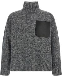 JW Anderson - 'leather Patch Pocket' Sweater - Lyst