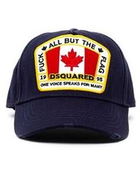 DSquared² Cappellino 'Fuck All But The Flag' - Blu