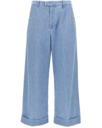 Valentino Garavani - Turn-up Jeans - Lyst