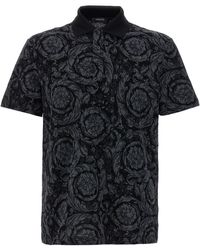 Versace - Baroque Polo Shirt - Lyst
