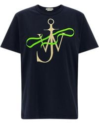 JW Anderson - J. W.Anderson J. W.Anderson T-Shirt With Embroidered Ribbon Anchor - Lyst