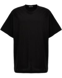 Yohji Yamamoto - T-Shirt Mit Rundhalsausschnitt - Lyst