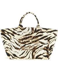 Ganni - 'xxl Zebra' Shopping Bag - Lyst