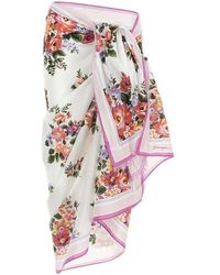 Dolce & Gabbana - Gonna Pareo 'Bouquet' - Lyst