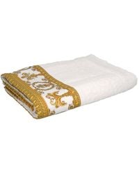 Versace - Beach Towel With Barocco Border - Lyst