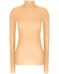 Jil Sander - Silk Turtleneck Top - Lyst