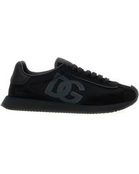 Dolce & Gabbana - Low-Top Sneakers With Maxi Dg Logo - Lyst