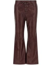 ROTATE BIRGER CHRISTENSEN - Flared Leather-effect Pants - Lyst