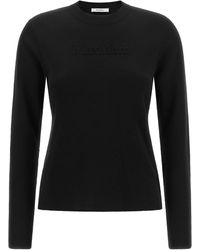 Max Mara - 'manto' Sweater With Embossed Logo - Lyst