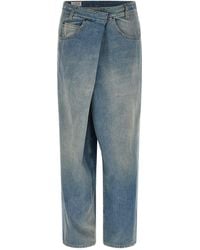 Maison Margiela - Jeans With Asymmetrical 'Wrap' Closure - Lyst