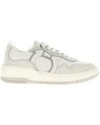 Ferragamo - Gancini Leather Sneakers - Lyst
