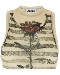 Jean Paul Gaultier - Top tulle crop - Lyst