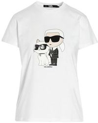 Karl Lagerfeld - Ikonik 2.0 T-shirt White - Lyst