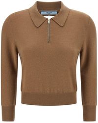 Prada - Wool Polo Shirt - Lyst