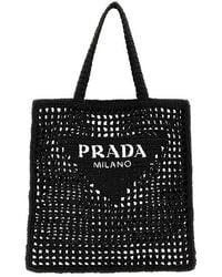 Prada - Crochet Shopping Bag - Lyst