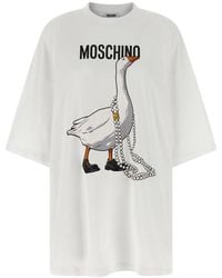 Moschino - T-Shirt Dress With Graphic Print - Lyst