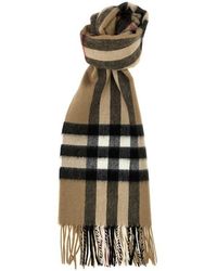 Burberry - Check Cashmere Scarf Sciarpe-Uomo - Lyst