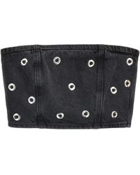 ROTATE BIRGER CHRISTENSEN - 'studded Denim' Top - Lyst