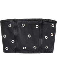ROTATE BIRGER CHRISTENSEN - 'studded Denim' Top - Lyst