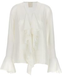 Givenchy - Blusa '4G Jacquard Ruffle' - Lyst