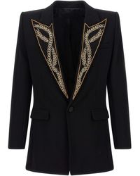 Balmain - Leaf Embroidery Blazer - Lyst