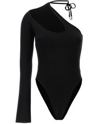 David Koma - Asymmetrical Stretch Viscose Bodysuit With Cut-Out Detail - Lyst