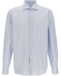 Borriello - Striped Cotton Shirt - Lyst