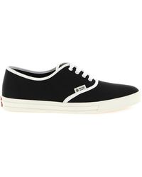 Prada - Solid Cotton Drill Sneakers - Lyst