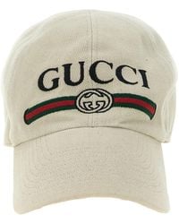 Gucci - ' Web - Incrocio Gg' Cap - Lyst