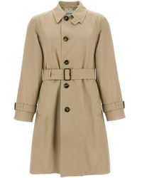 Burberry - Car Coat Gabardine Trench E Impermeabili-Uomo - Lyst