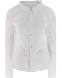 MM6 by Maison Margiela - 'numeric Signature Mm6' Embroidered Shirt - Lyst