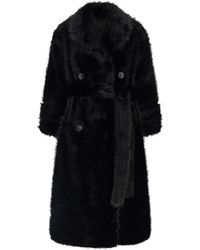 BB COUTURE - 'jackie' Eco-fur Trench Coat - Lyst