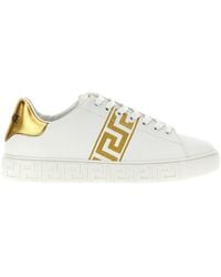 Versace - Greca Sneaker Aus Besticktem Nylon - Lyst