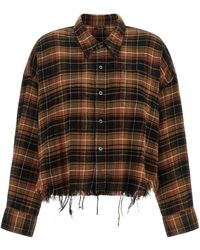R13 - Raw Cut Cropped Shirt - Lyst