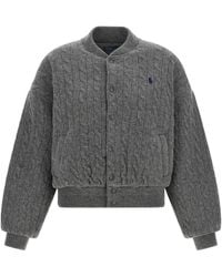 Polo Ralph Lauren - Padded Knit Braided Bomber Jacket - Lyst
