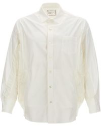 Sacai - Nylon Insert Shirt - Lyst